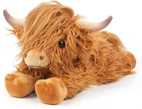 Highland cow weighted stuffed - weighted,